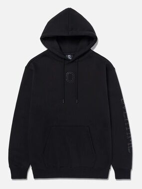 Overtime Black Hoodie Sweatshirt with Rhinestone Detail - mens/ adult small nwt